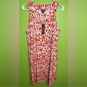 Natural Reflections Hibiscus Tribal Print Dress size L NWT